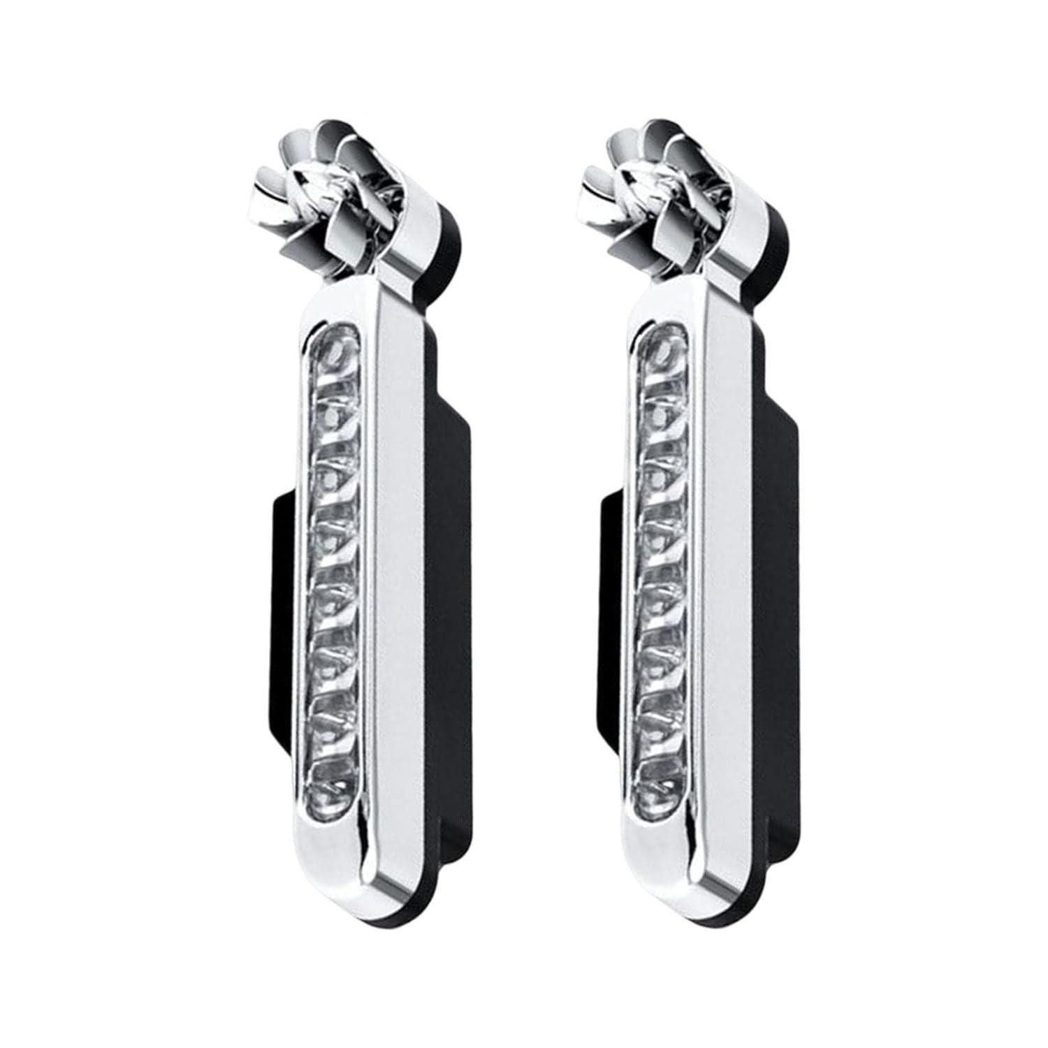 2 Pieces Car Wind Powered Light Abs Daytime Running Light for Cars Auto White
